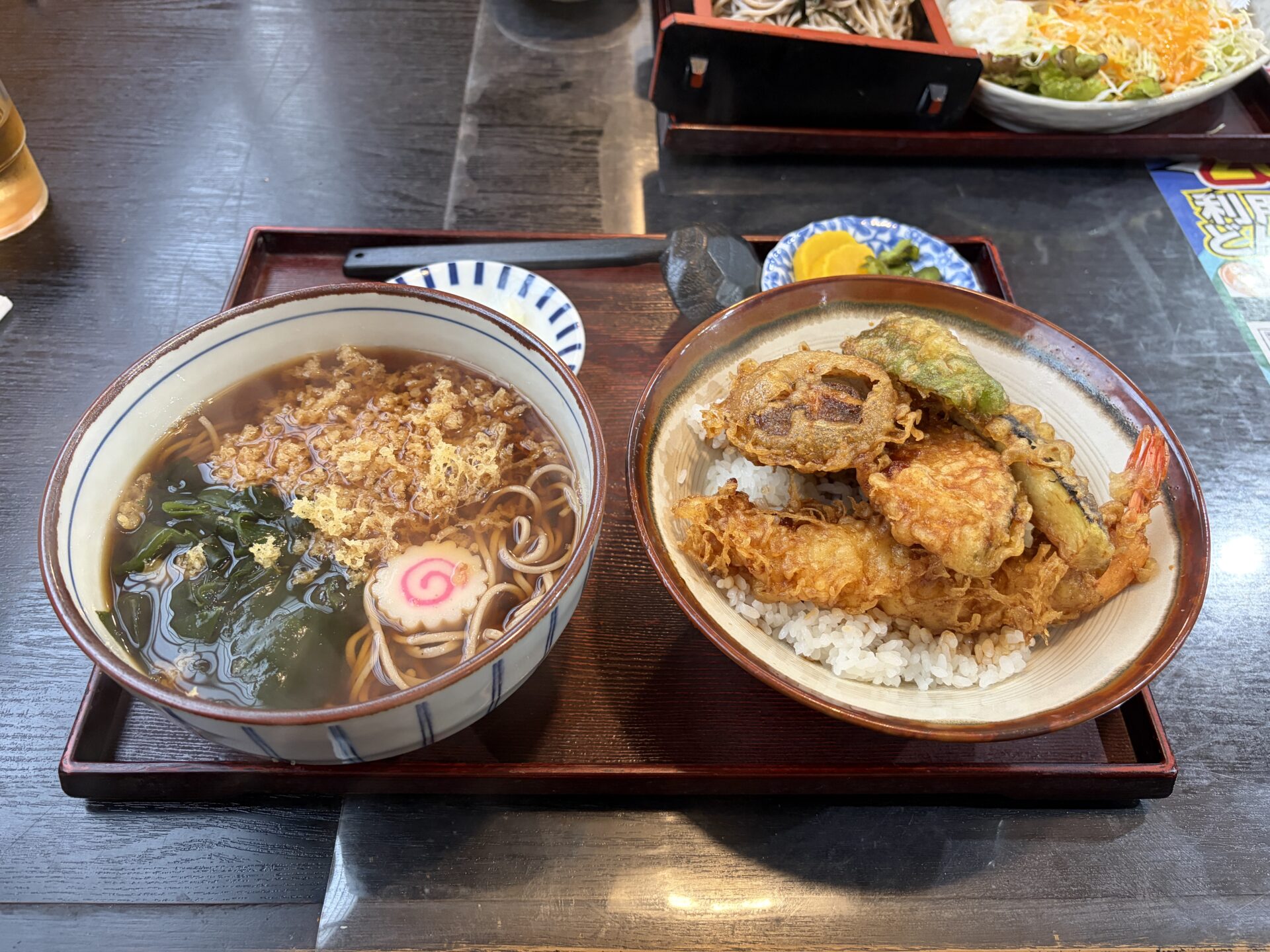 ミニたぬき+ミニ天丼
